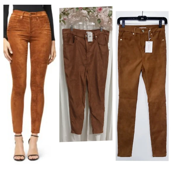 Good American Brown Ankle Pants - Picture 2 of 11